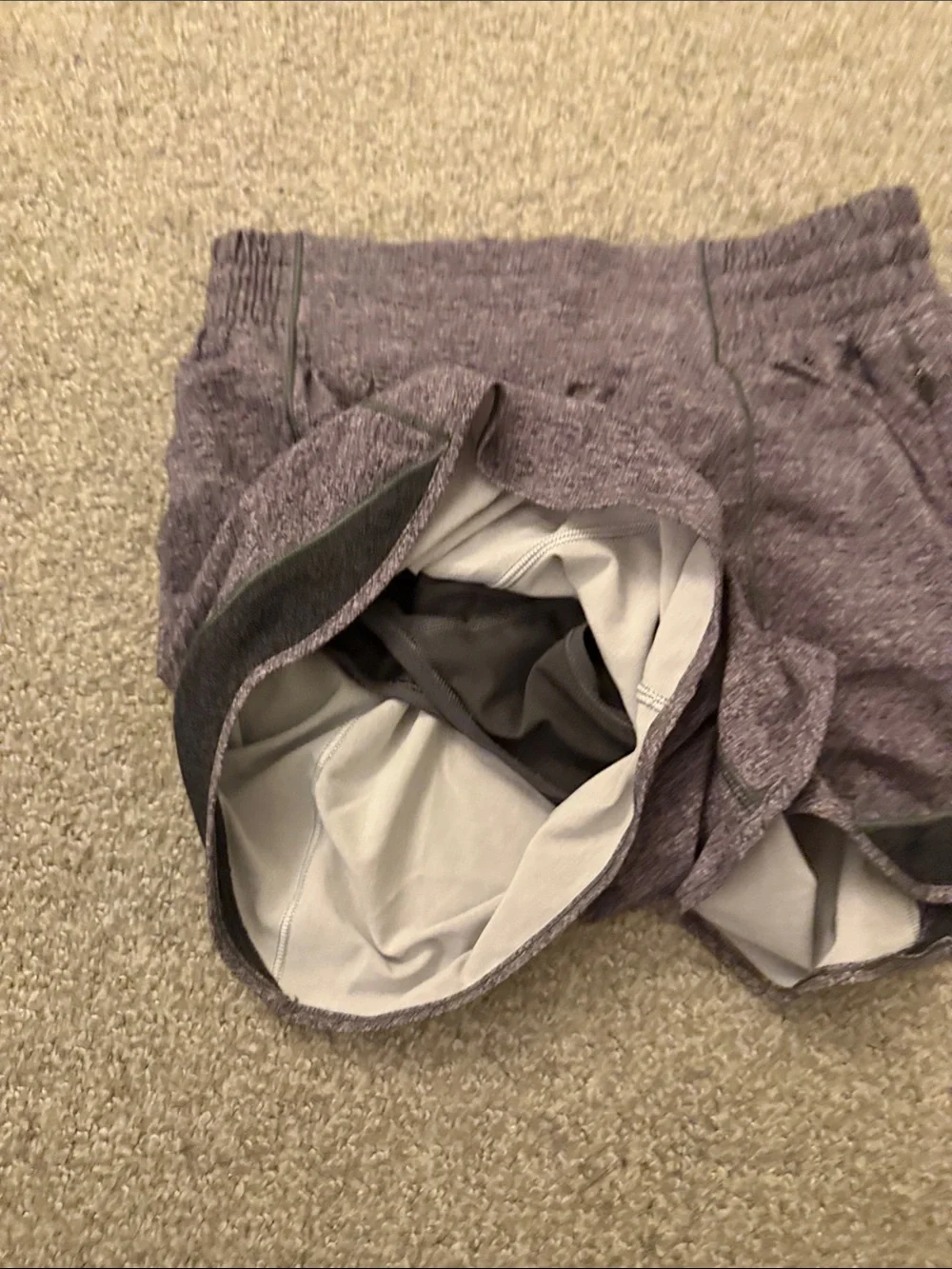 Women's Lululemon Heather Gray Active Shorts - Lightweight Running Shorts